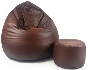 Кресло-мешок Nore XXL с пуфиком, темно-коричневое цена и информация | NORE Мебель для гостиной | hansapost.ee