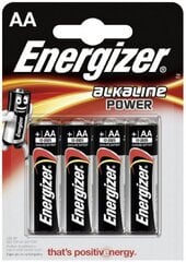 Батарейки ENERGIZER LR06-4BB ALKALINE POWER AA (LR6), 4 шт. цена и информация | Батарейки | hansapost.ee
