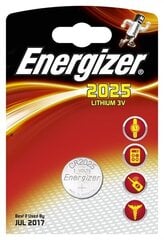 Energizer CR2025 liitium 3V tahvelarvuti aku цена и информация | Батарейки | hansapost.ee