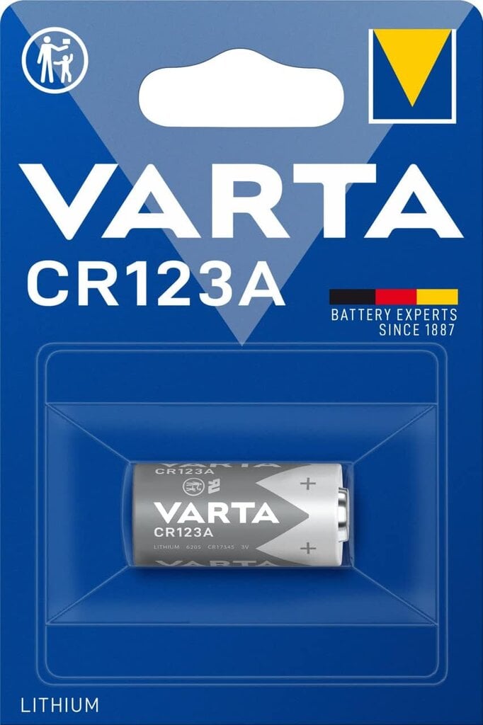 Varta Lithium CR123 patarei hind ja info | Patareid | hansapost.ee