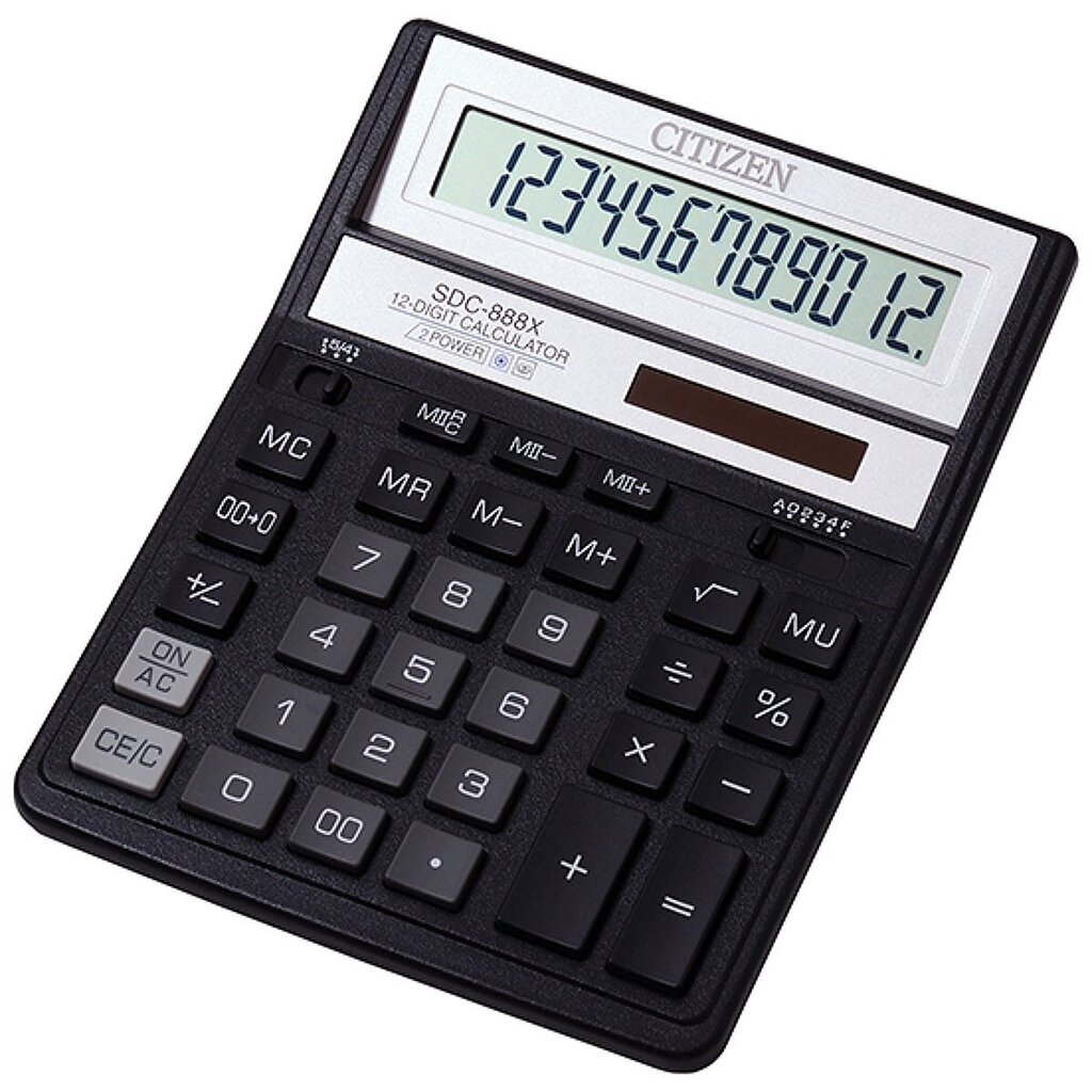 Kalkulaator Citizen SDC 888XBK, must цена и информация | Kirjatarvikud | hansapost.ee
