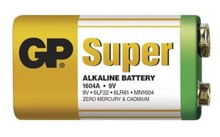 Aккумулятор GP Super 6LR61 (9V) цена и информация | Батерейки | hansapost.ee
