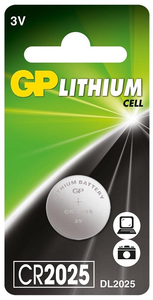 Patarei GP Lithium CR2025 цена и информация | Patareid | hansapost.ee
