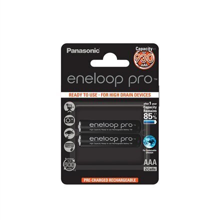 Panasonic eneloop aku pro AAA 930 2BP цена и информация | Patareid | hansapost.ee