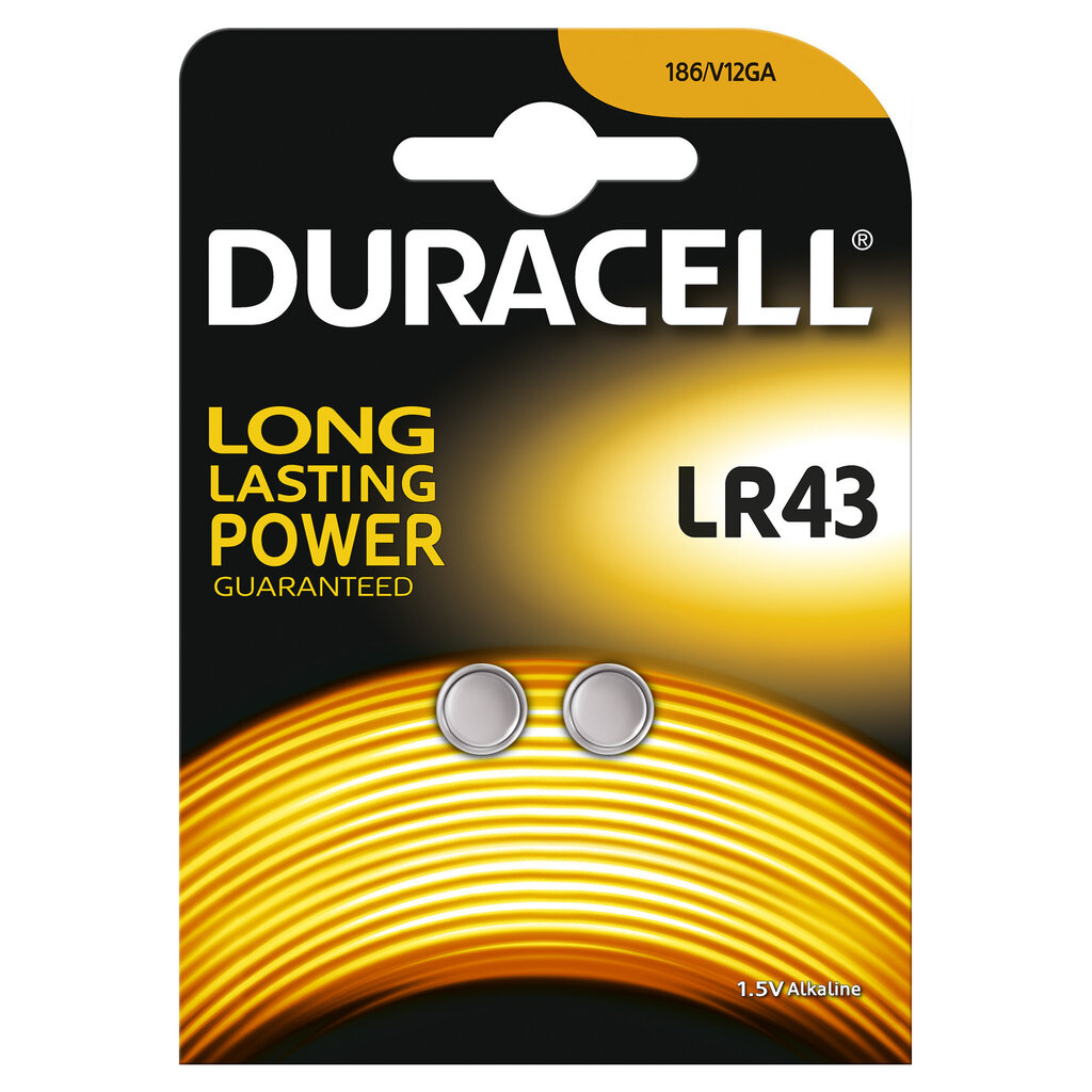 Duracell patarei LR43 1,5V/2B цена и информация | Patareid | hansapost.ee