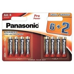 Patareid Panasonic LR6PPG/8B (6+2) hind ja info | Panasonic Remondikaubad, sanitaartehnika ja kütteseadmed | hansapost.ee