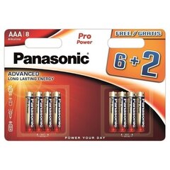 Panasonic battery LR03PPG/8B (6+2) цена и информация | Батарейки | hansapost.ee