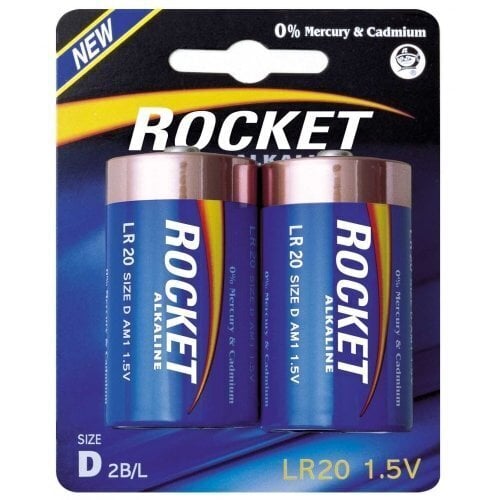 Rocket Alkaline LR20 D patareid, 2 tk. цена и информация | Patareid | hansapost.ee