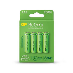 Laetavad patareid GP ReCyko NiMH AA 2600mAh EB4 hind ja info | Patareid | hansapost.ee