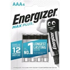 Элементы Energizer Max Plus LR03 AAA, 4 шт. цена и информация | Батарейки | hansapost.ee