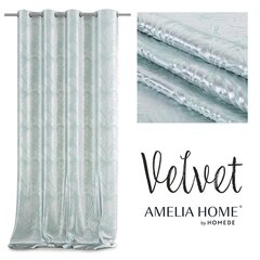 AmeliaHome kardin Velvet Silver Leaves hind ja info | AmeliaHome Aknakatted ja kardinapuud | hansapost.ee