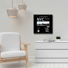 Reproduktsioon New Yorgi koordinaadid цена и информация | Настенные деревянные декорации | hansapost.ee