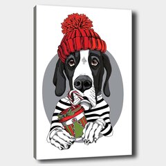 Репродукция на холсте Собака со шляпой цена и информация | Настенные деревянные декорации | hansapost.ee