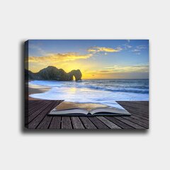 Репродукция на холсте Красивый закат на берегу моря цена и информация | Настенные деревянные декорации | hansapost.ee