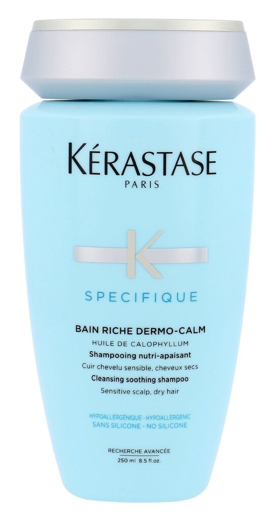 Rahustav šampoon kuivadele juustele Kerastase Dermo-Calm Bain Riche Haute Tolérance 250 ml hind ja info | Šampoonid | hansapost.ee