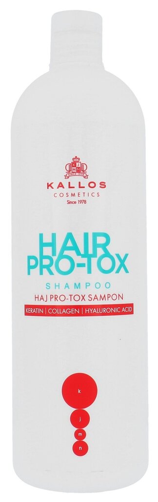 Kallos Cosmetics Hair Pro-Tox šampoon 1000 ml hind ja info | Šampoonid | hansapost.ee