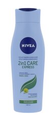 Nivea Hooldav šampoon ja palsam 2in1 Care Express 250 ml hind ja info | Šampoonid | hansapost.ee