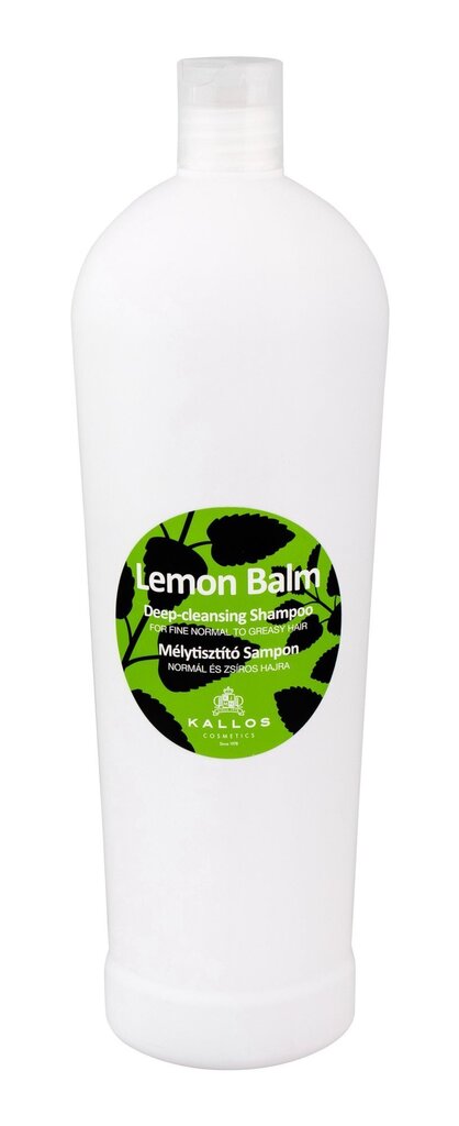 Puhastav šampoon Kallos Lemon Balm 1000 ml цена и информация | Šampoonid | hansapost.ee