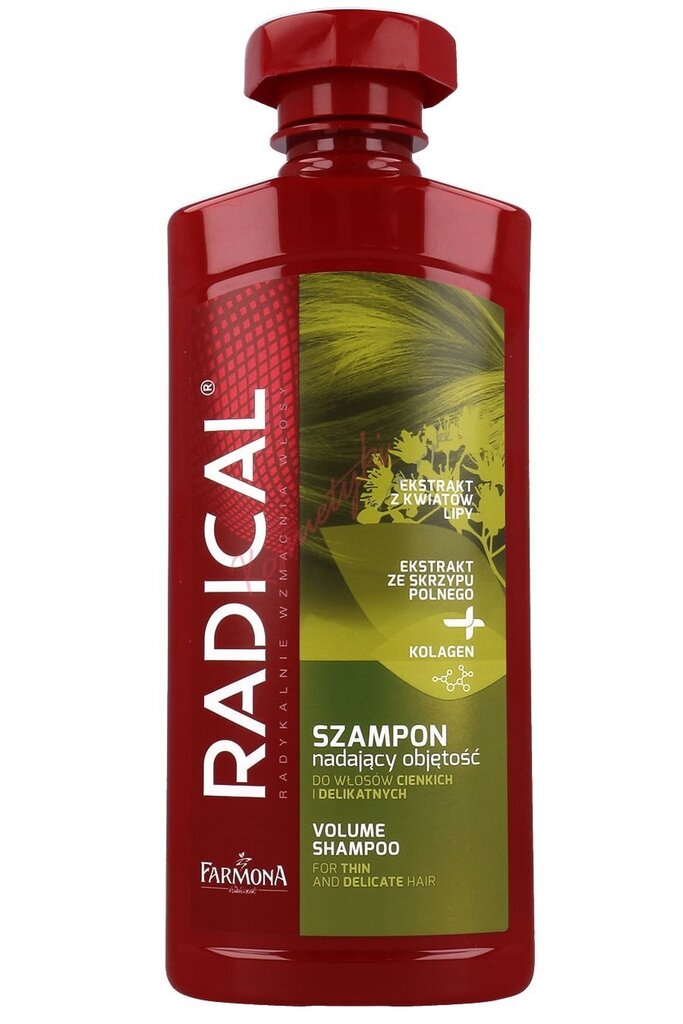 Kohevust andev šampoon Farmona Radical Volume 400 ml цена и информация | Šampoonid | hansapost.ee