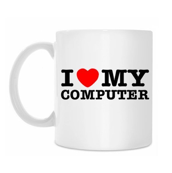 Tass I Love my Computer hind ja info | Pildiga tassid ja kruusid kingituseks | hansapost.ee