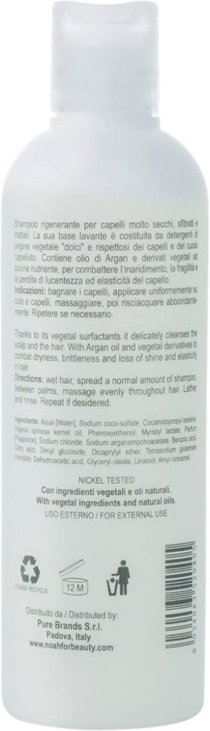 Taastav šampoon kuivadele ja keemiliselt kahjustatud juustele Noah 250 ml hind ja info | Šampoonid | hansapost.ee