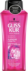 Šampoon Schwarzkopf GLISS KUR Supreme Length 400 ml hind ja info | Šampoonid | hansapost.ee