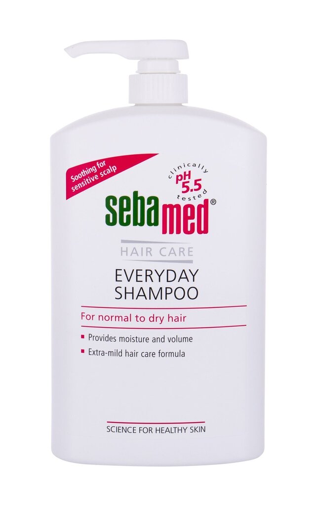 Igapäevane šampoon SEBAMED Everyday Shampoo pH 5.5, 1000 ml цена и информация | Šampoonid | hansapost.ee