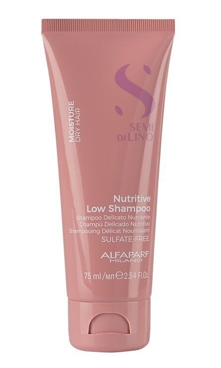 Toitev juuksešampoon Alfaparf Milano Semi Di Lino Moisture Nutritive Low 75 ml hind ja info | Šampoonid | hansapost.ee