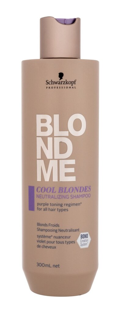 Kollaseid juukseid neutraliseeriv šampoon SCHWARZKOPF BLONDME COOL BLONDES, 300 ml hind ja info | Šampoonid | hansapost.ee