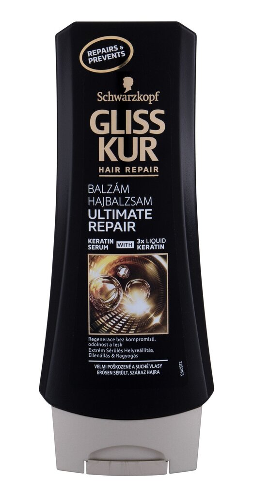 Sampoon kahjustatud juustele Schwarzkopf Gliss Kur Ultimate Repair 200 ml цена и информация | Palsamid | hansapost.ee