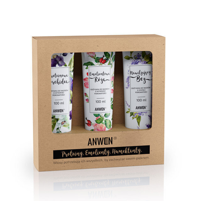 Juuksehoolduskomplekt Anwen 3 x 100 ml цена и информация | Palsamid | hansapost.ee