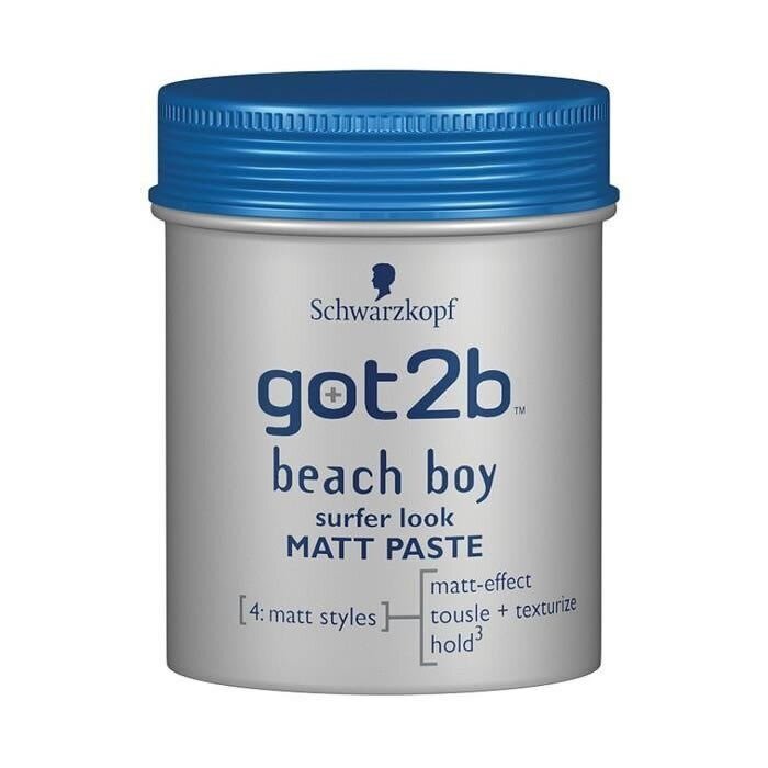 Modelleeriv matt juuksepasta Schwarzkopf Got2b Beach Boy 100 ml hind ja info | Juuste viimistlusvahendid | hansapost.ee