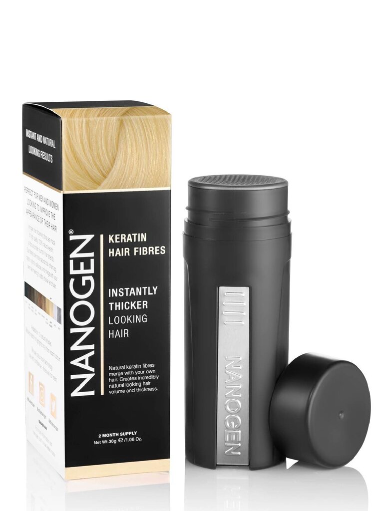Juustele efekti andev puuder Nanogen Keratin Hair Fibres 30 g, Light Brown цена и информация | Juuste viimistlusvahendid | hansapost.ee