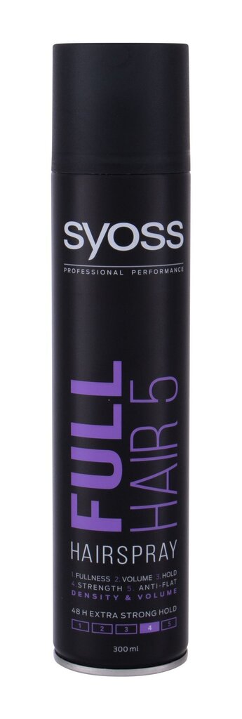 Syoss Full Hair 5 juukselakk 300ml hind ja info | Juuste viimistlusvahendid | hansapost.ee