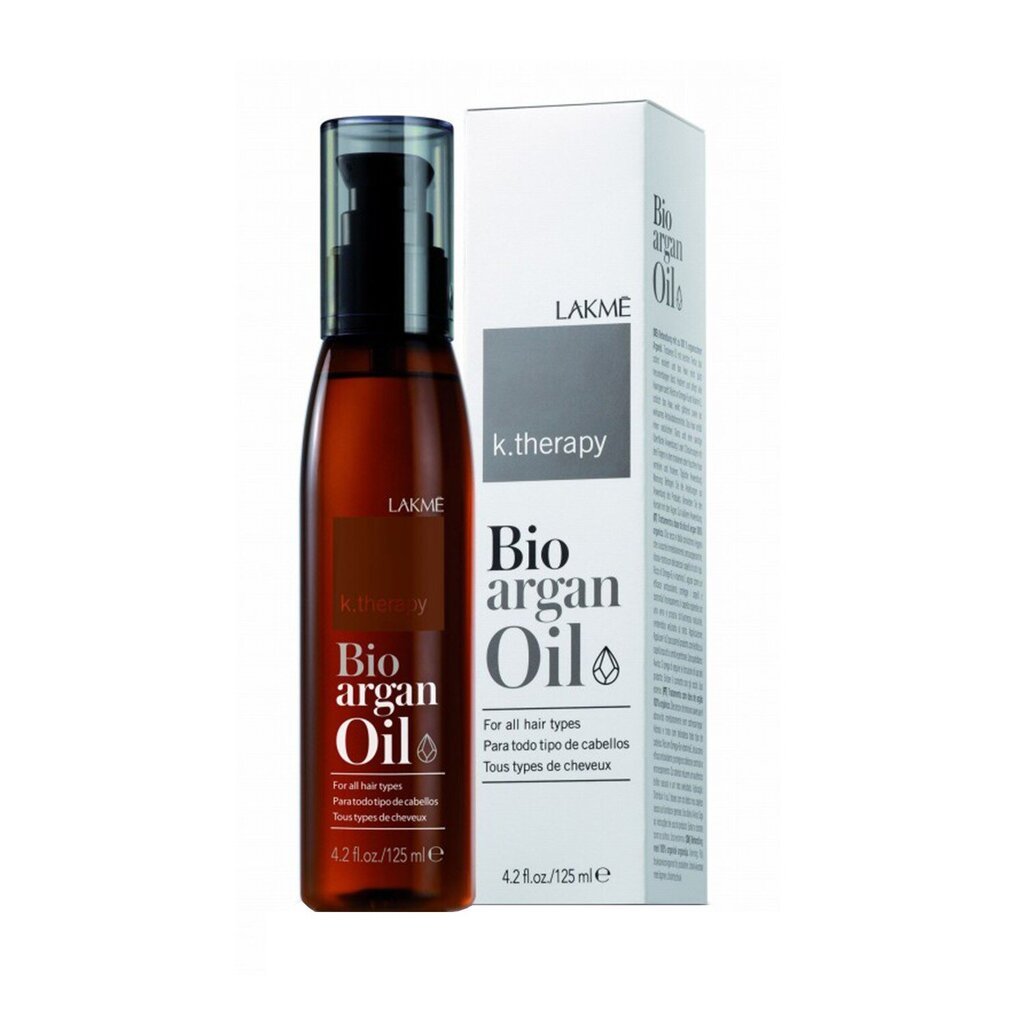 Argaaniaõli juustele Lakme Bio Argan Oil 125 ml цена и информация | Juuksemaskid, õlid ja seerumid | hansapost.ee