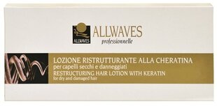 Taastav juustevedelik keratiinkiududega Allwaves, 12 x 10 ml цена и информация | Маски, масла, сыворотки | hansapost.ee