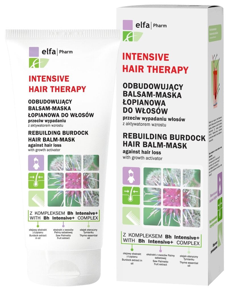 Taastav palsam-mask juuste väljalangemise vastu Elfa Pharm Intensive Hair Therapy 200 ml цена и информация | Juuksemaskid, õlid ja seerumid | hansapost.ee