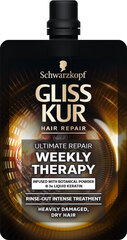 Juuksemask Schwarzkopf GLISS KUR Ultimate Repair 50 ml hind ja info | Juuksemaskid, õlid ja seerumid | hansapost.ee