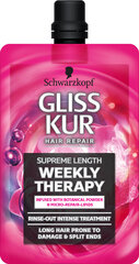 Маска для волос Schwarzkopf GLISS KUR Supreme Lenght 50 ml цена и информация | Маски, масла, сыворотки | hansapost.ee