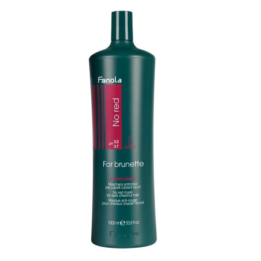 Juuksemask Fanola No Red For Brunette, 1000 ml hind ja info | Juuksemaskid, õlid ja seerumid | hansapost.ee