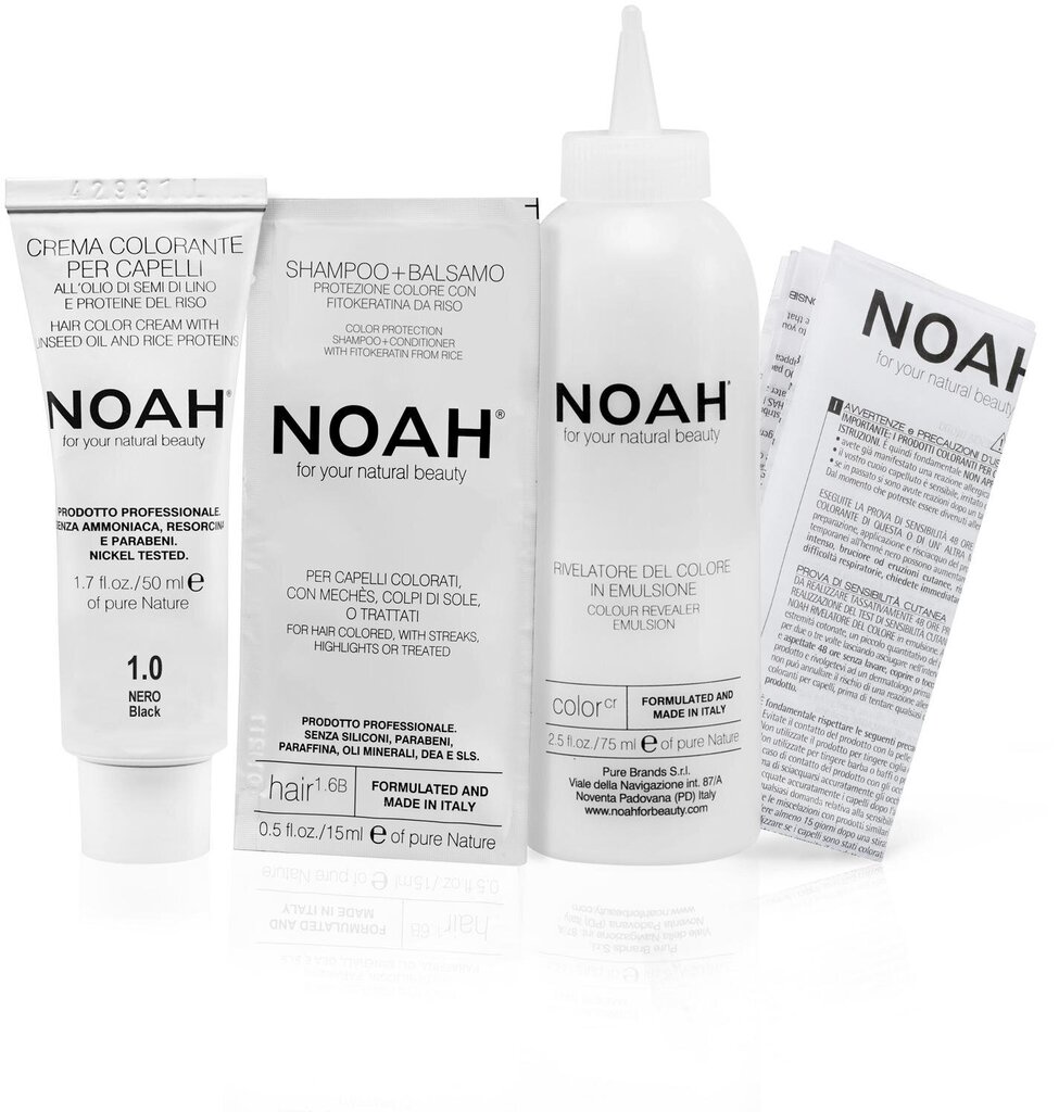 Püsivärv juustele Noah 1.0 Black 140 ml цена и информация | Juuksevärvid | hansapost.ee