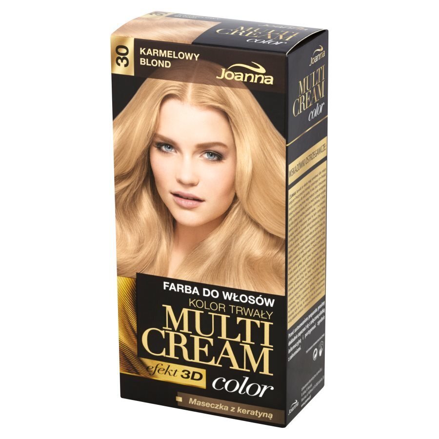 Juuksevärv Joanna Multi Cream Color 100 ml, 30 Caramel Blond цена и информация | Juuksevärvid | hansapost.ee
