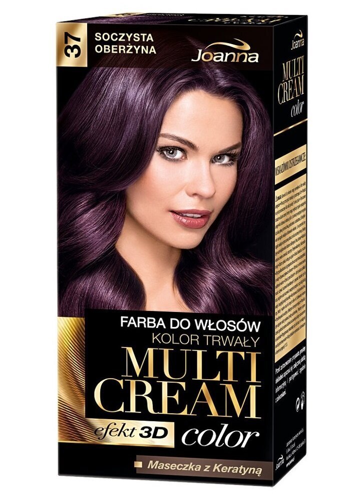 Juuksevärv Joanna Multi Cream Color 100 ml, 37 Juicy Eggplant hind ja info | Juuksevärvid | hansapost.ee