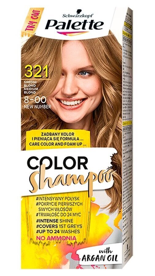 Tooniv šampoon Schwarzkopf Palette Color, 321 Medium Blond цена и информация | Juuksevärvid | hansapost.ee
