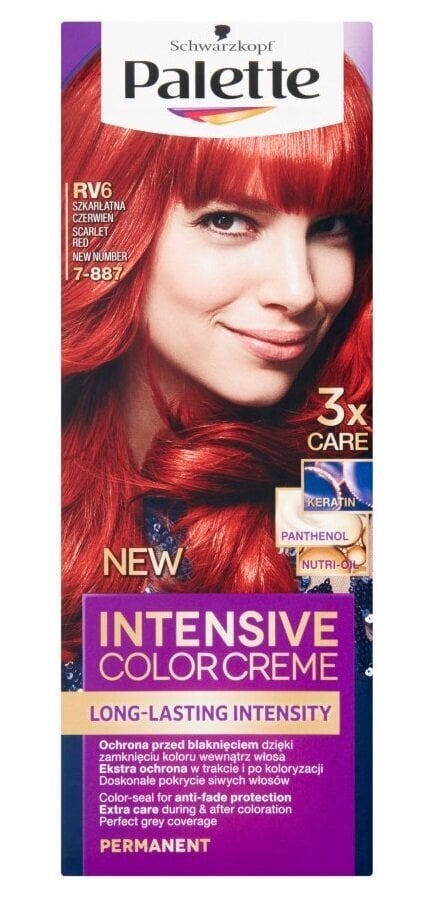 Kreemjas juuksevärv Schwarzkopf Palette Intensive Color Creme, RV6 Scarlet red цена и информация | Juuksevärvid | hansapost.ee