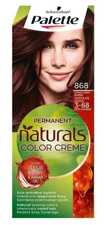 Kauapüsiv juuksevärv Schwarzkopf Palette Permanent Natural Colors, 868 Chocolate brown цена и информация | Juuksevärvid | hansapost.ee