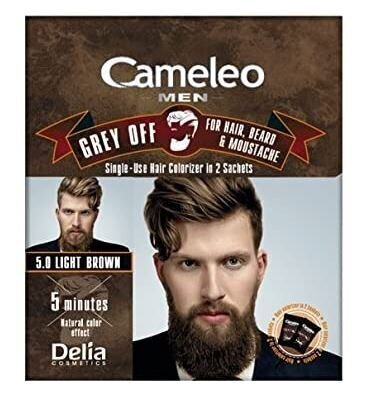 Kreemjas juuksevärv Delia Cosmetics Cameleo Men 2 x 15 ml, 5.0 Light Brown цена и информация | Juuksevärvid | hansapost.ee