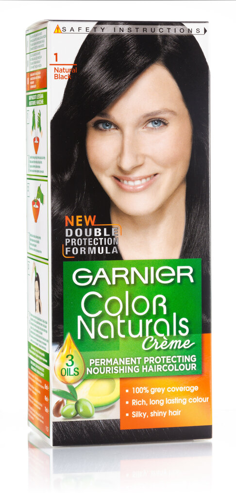 Kauapüsiv juuksevärv Garnier Color Naturals, Natural Black hind ja info | Juuksevärvid | hansapost.ee