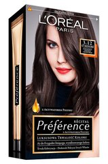 Kauapüsiv juuksevärv L'Oreal Paris Preference, 3.12 Dark Brown цена и информация | Краска для волос | hansapost.ee