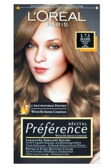 Стойкая краска для волос L'Oreal Paris Preference, L 7.1 Islande цена и информация | Краска для волос | hansapost.ee